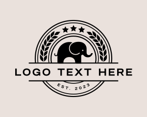 Emblem - Wildlife Nature Elephant logo design