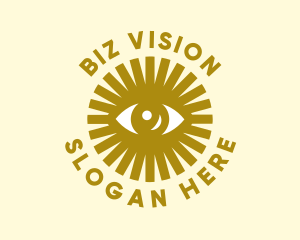 Gold Sun Eye logo design