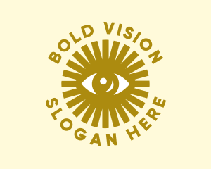 Gold Sun Eye logo design