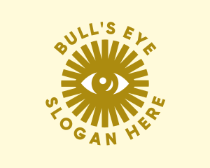 Gold Sun Eye logo design