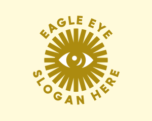 Gold Sun Eye logo design