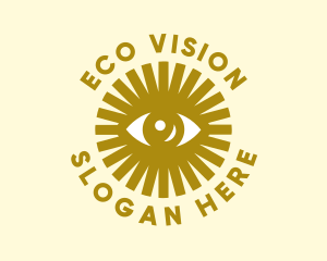 Gold Sun Eye logo design