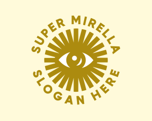 Mystical - Gold Sun Eye logo design