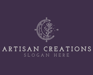 Artisanal Flower Moon logo design