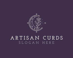 Artisanal Flower Moon logo design