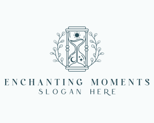 Enchanted Hourglass Wreath logo design