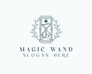 Enchanted Hourglass Wreath logo design