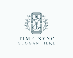 Enchanted Hourglass Wreath logo design