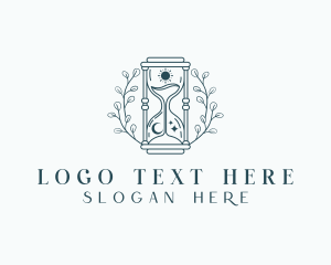 Mystic - Enchanted Hourglass Wreath logo design