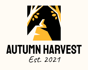 Autumn Mountain Scene logo design