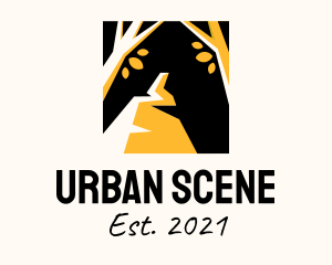 Scene - Autumn Mountain Scene logo design