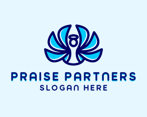 Praise - Angel Wings Halo logo design