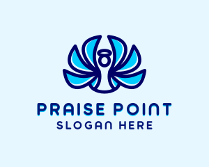 Praise - Angel Wings Halo logo design