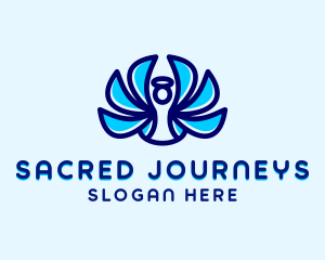 Pilgrimage - Angel Wings Halo logo design