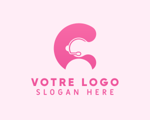 Customer Service - Feminine Letter C Assistant logo design