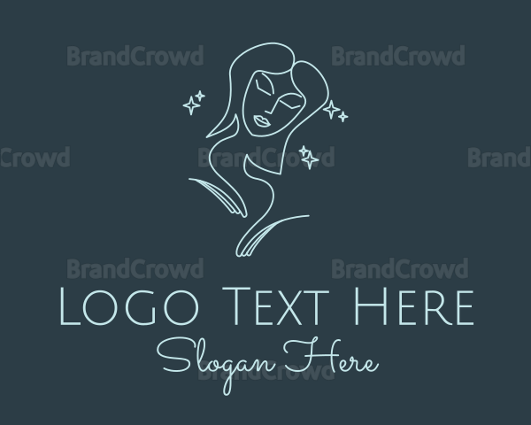 Blue Monoline Magical Woman Logo