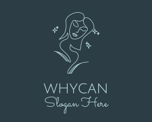 Blue Monoline Magical Woman Logo