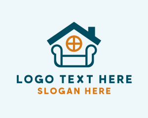 House Cleaning - Home Sofa Furnishing logo design