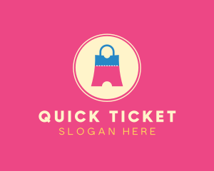 Ticket - Shopping Bag Voucher logo design