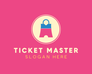 Ticket - Shopping Bag Voucher logo design