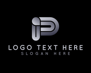 Grayscale - Creative Studio Letter P logo design