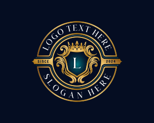 Heraldry - Crown Shield Royalty logo design