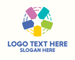 Label - Colorful Price Tag Star logo design