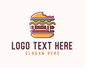Burger - Burger Bite Sandwich logo design