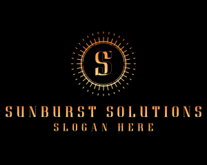 Sunburst - Hippie Sunrays Gradient logo design