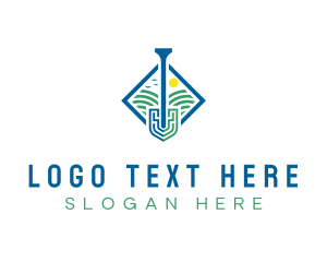 Tool - Shovel Landscaping Tool logo design