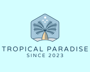 Hawaii - Tropical Oasis Coconut Tree logo design