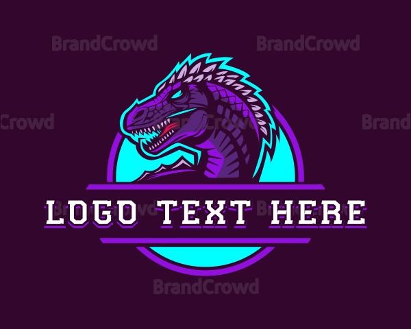 Prehistoric Spinosaurus Dinosaur Logo