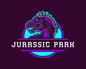 Prehistoric Spinosaurus Dinosaur logo design