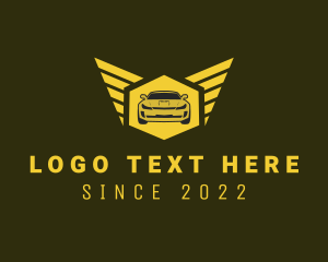 Auto Parts - Golden Sports Car logo design