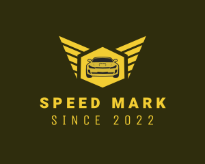 Golden Sports Car  logo design