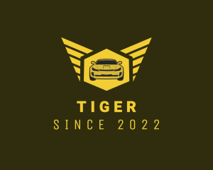 Dealership - Golden Sports Car logo design