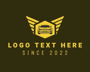 Automotive - Golden Sports Car logo design