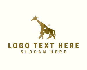 Africa - Giraffe Wildlife Animal logo design