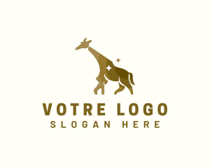 Giraffe Wildlife Animal Logo