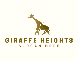 Giraffe Wildlife Animal logo design