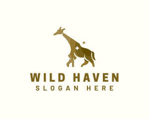 Giraffe Wildlife Animal logo design