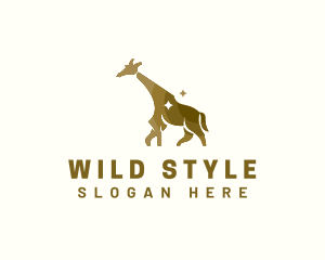 Giraffe Wildlife Animal logo design