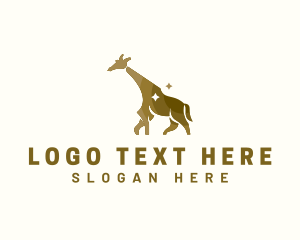 Desert Animal - Giraffe Wildlife Animal logo design