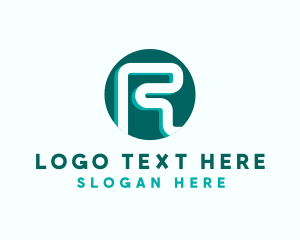 Advertising - Geometric Circle Maze Letter R logo design