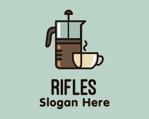 French Press Coffee Logo