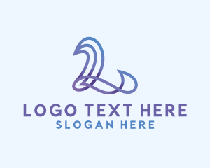 Modern - Gradient Modern Letter L logo design