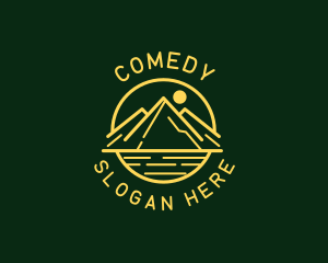 Exploration - High Mountain Peak logo design
