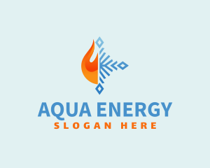 Fire Ice Fuel Energy logo design