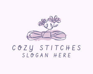 Knitter - Flower Yarn Craft logo design