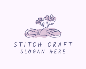 Needlework - Flower Yarn Craft logo design